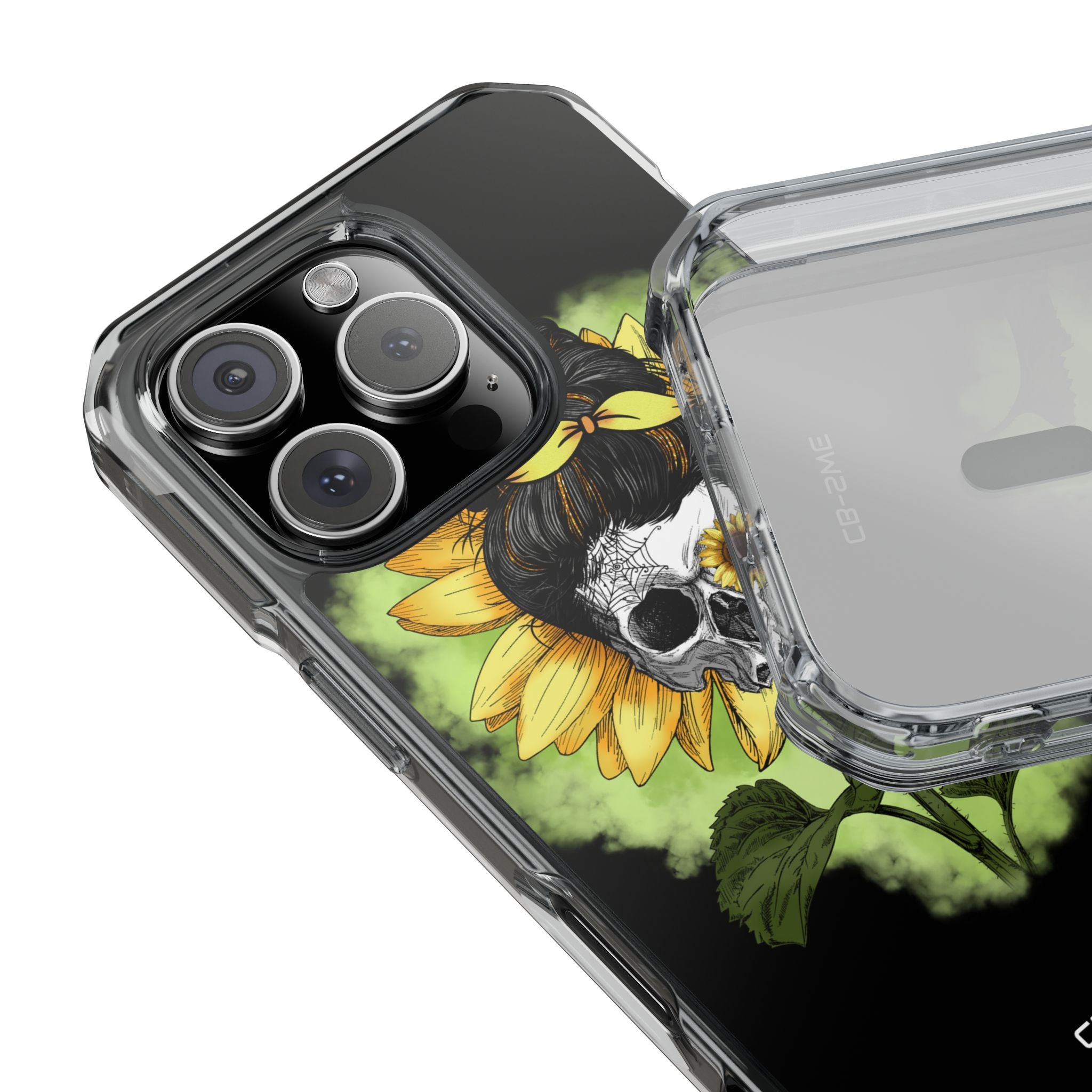 Sunflower Skull Fusion iPhone Case - Impact