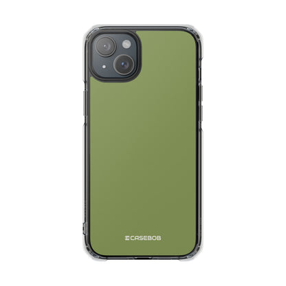 Moss Green - Clear Impact Case for iPhone