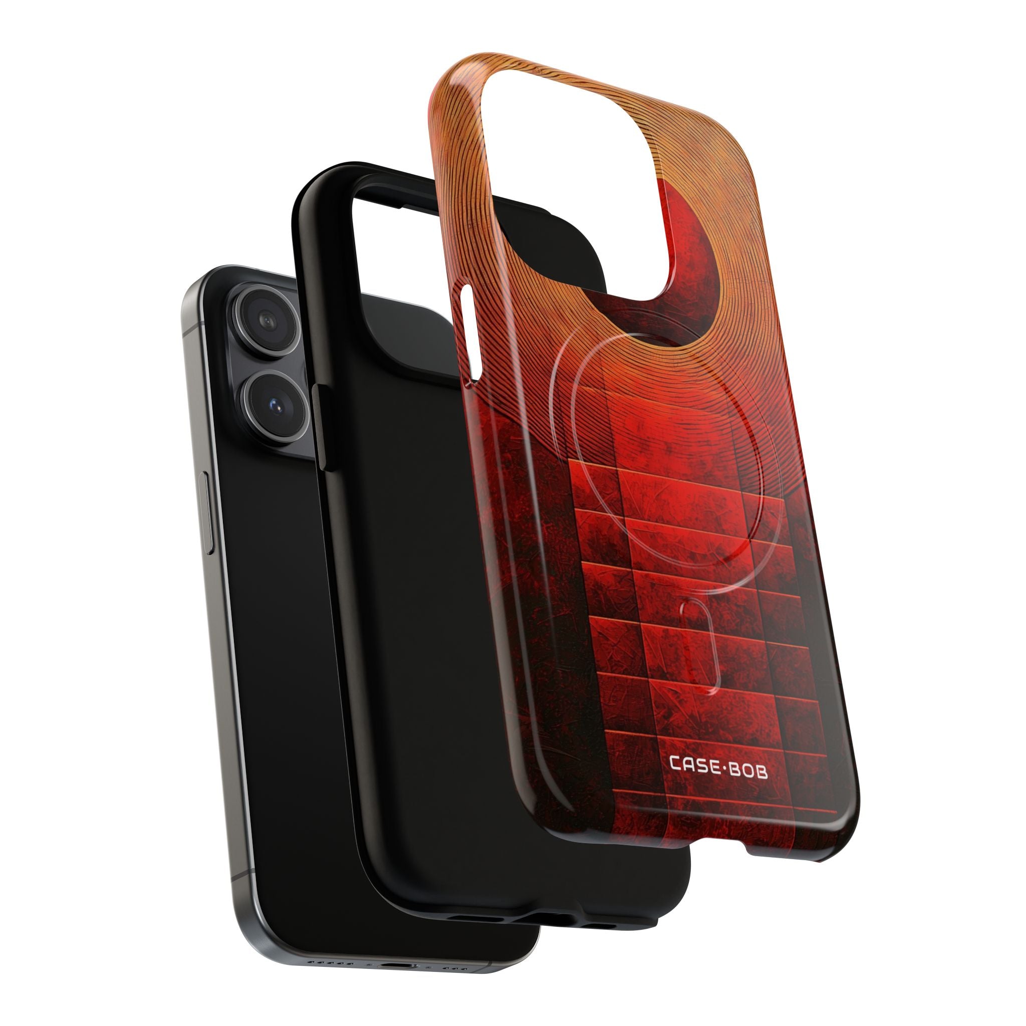Crimson Orbit iPhone 15 Pro Case - Tough+