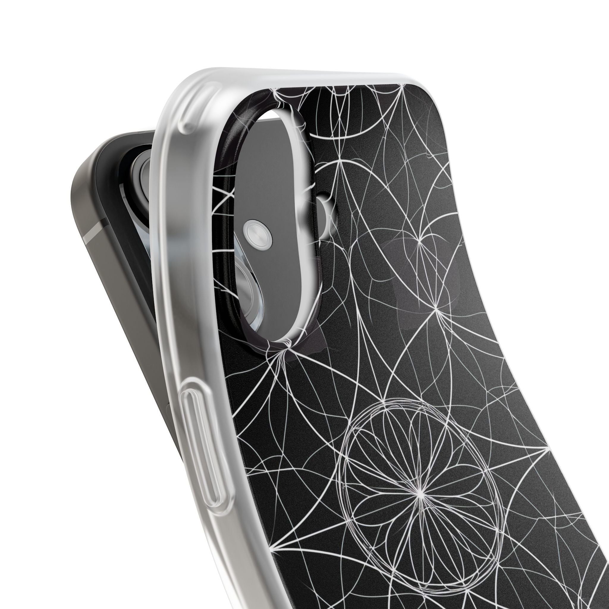 Radiant Petal Orbit iPhone 16 Case - Soft