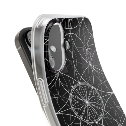 Radiant Petal Orbit iPhone 16 Case - Soft