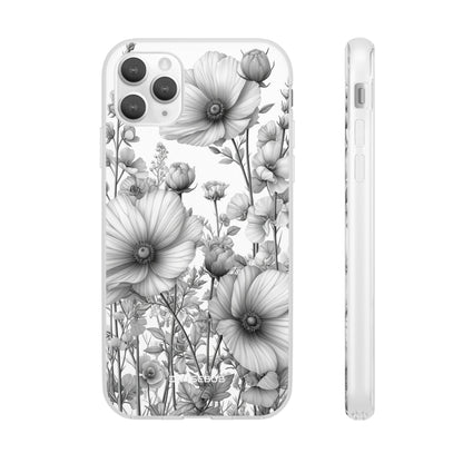 Monochrome Flora | Flexible Phone Case for iPhone