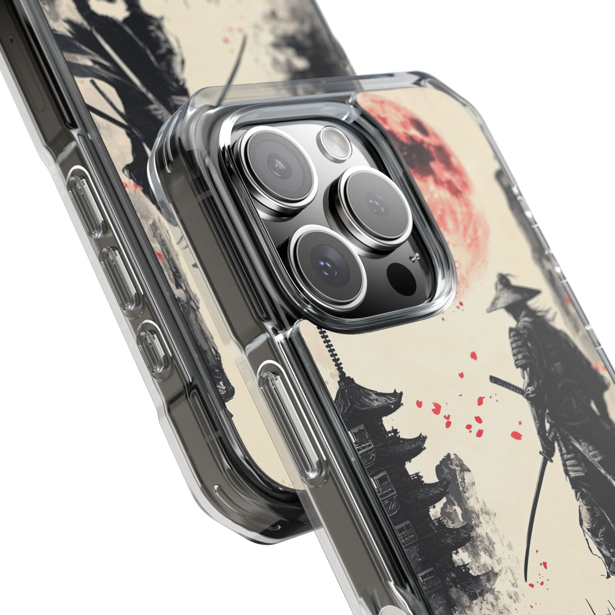 Samurai Gazes Moonward iPhone Case - Impact