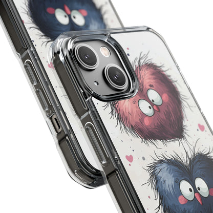 Fluffy Hearts Embrace iPhone Case - Impact