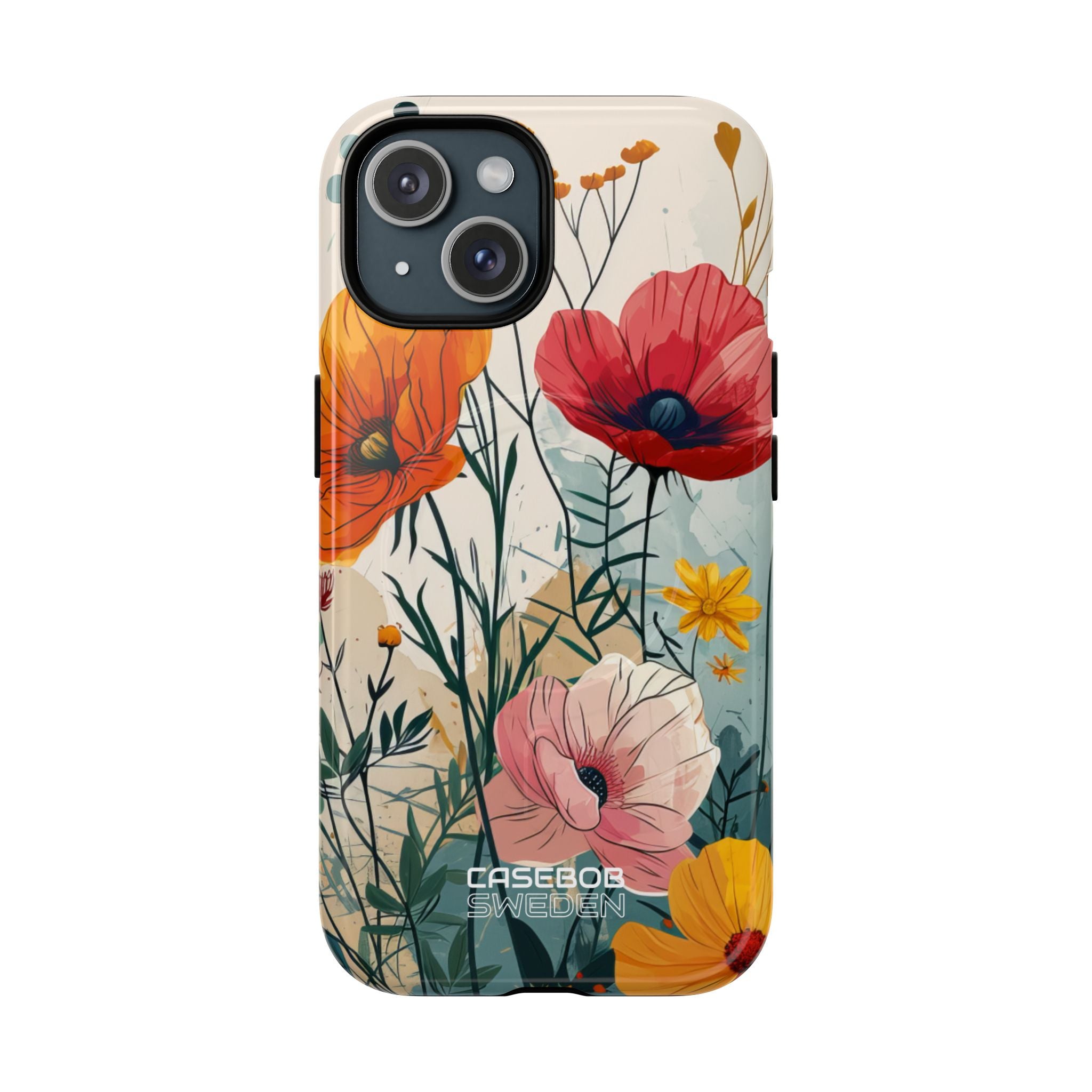 Vibrant Poppy Garden iPhone 15 - Tough+