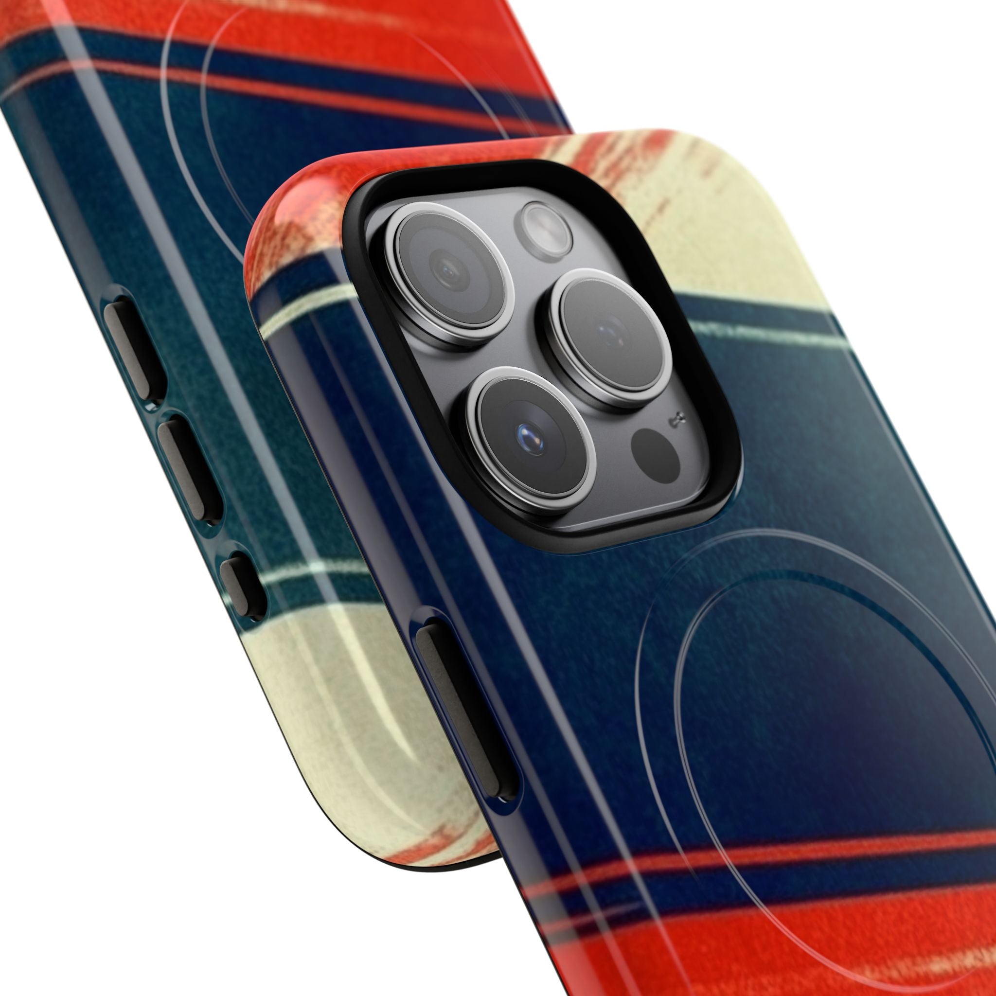 Blue Diagonal Motion iPhone 15 Pro Case - Tough+