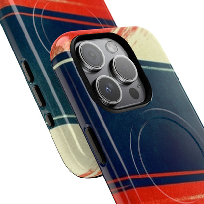 Blue Diagonal Motion iPhone 15 Pro Case - Tough+