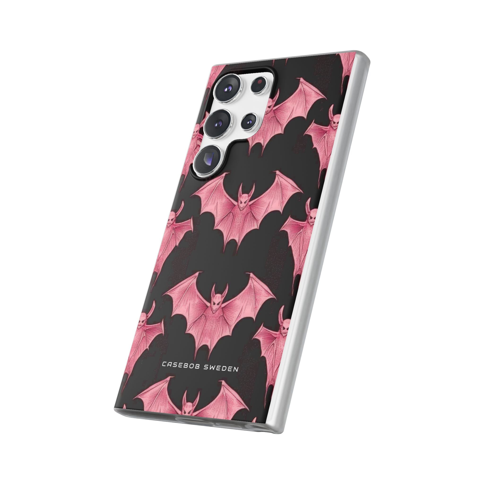 Gothic Pink Bats Aflame Samsung S23 - Flexi Phone Case