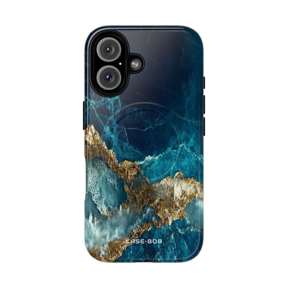 Jagged Gold Split iPhone 16 Case - Tough+