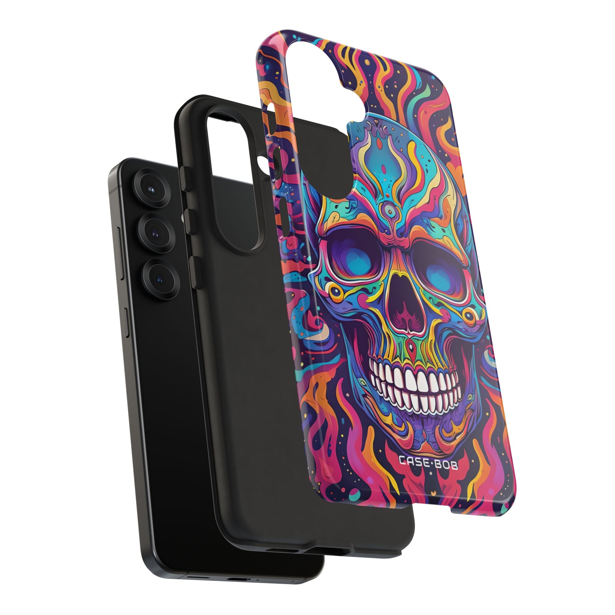 Flaming Skull Samsung S25 Case - Tough