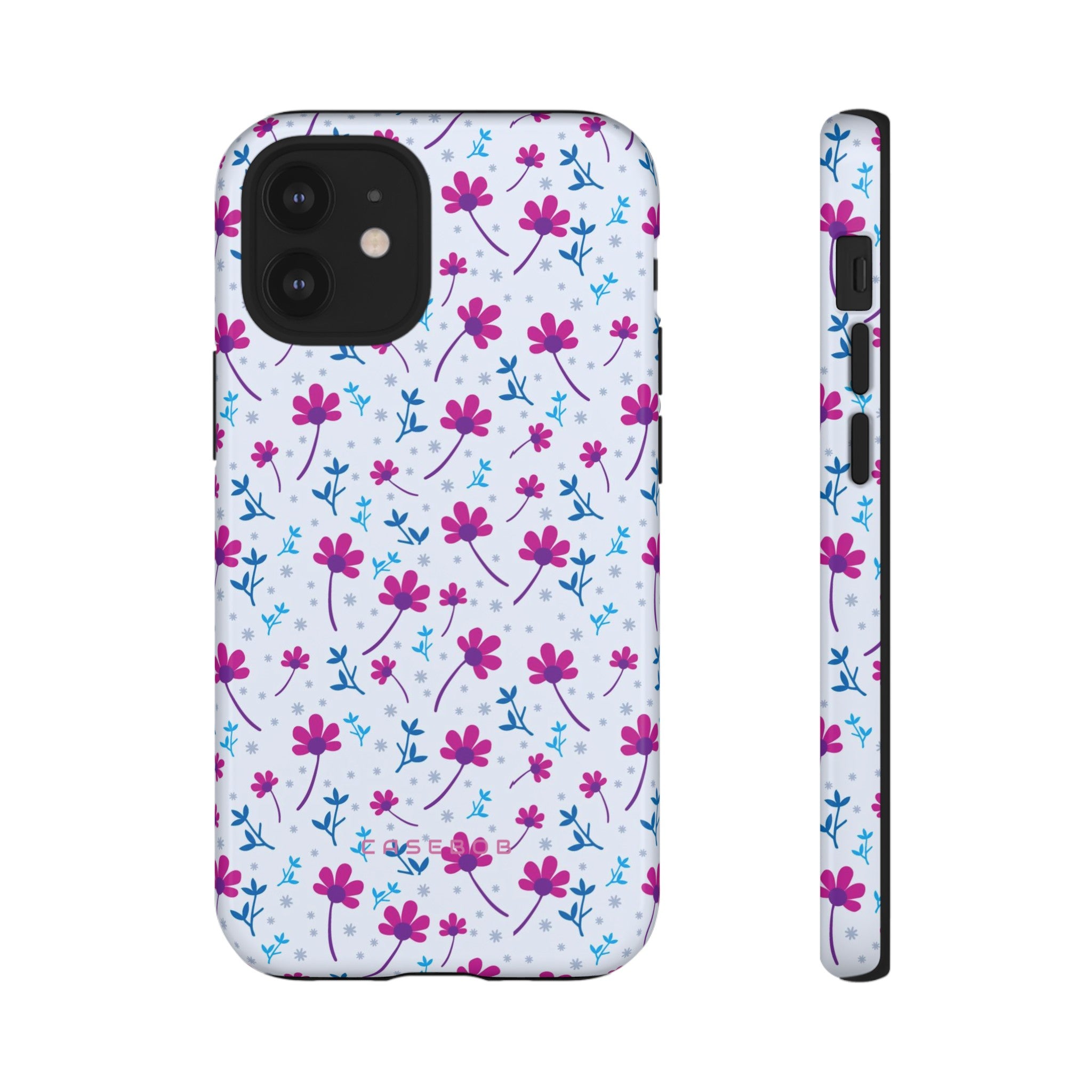 Purple Flower Pattern - Protective Phone Case