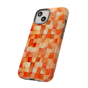 Orange Blaze: Square Gradient - Protective Phone Case