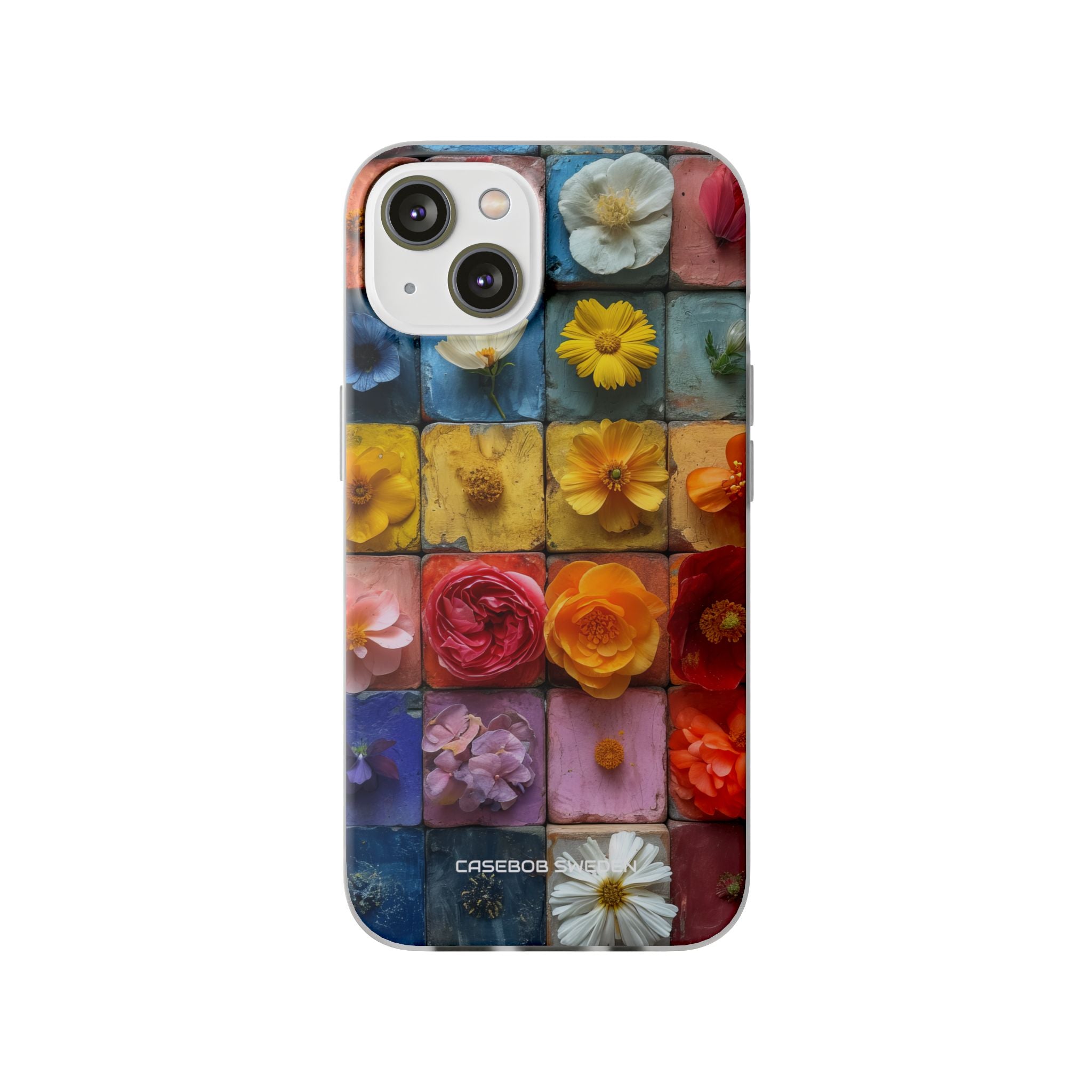 Vibrant Floral Tiles - Flexi iPhone 14 Phone Case