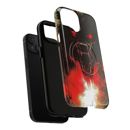 Crimson Wolf iPhone 15 Case - Tough+