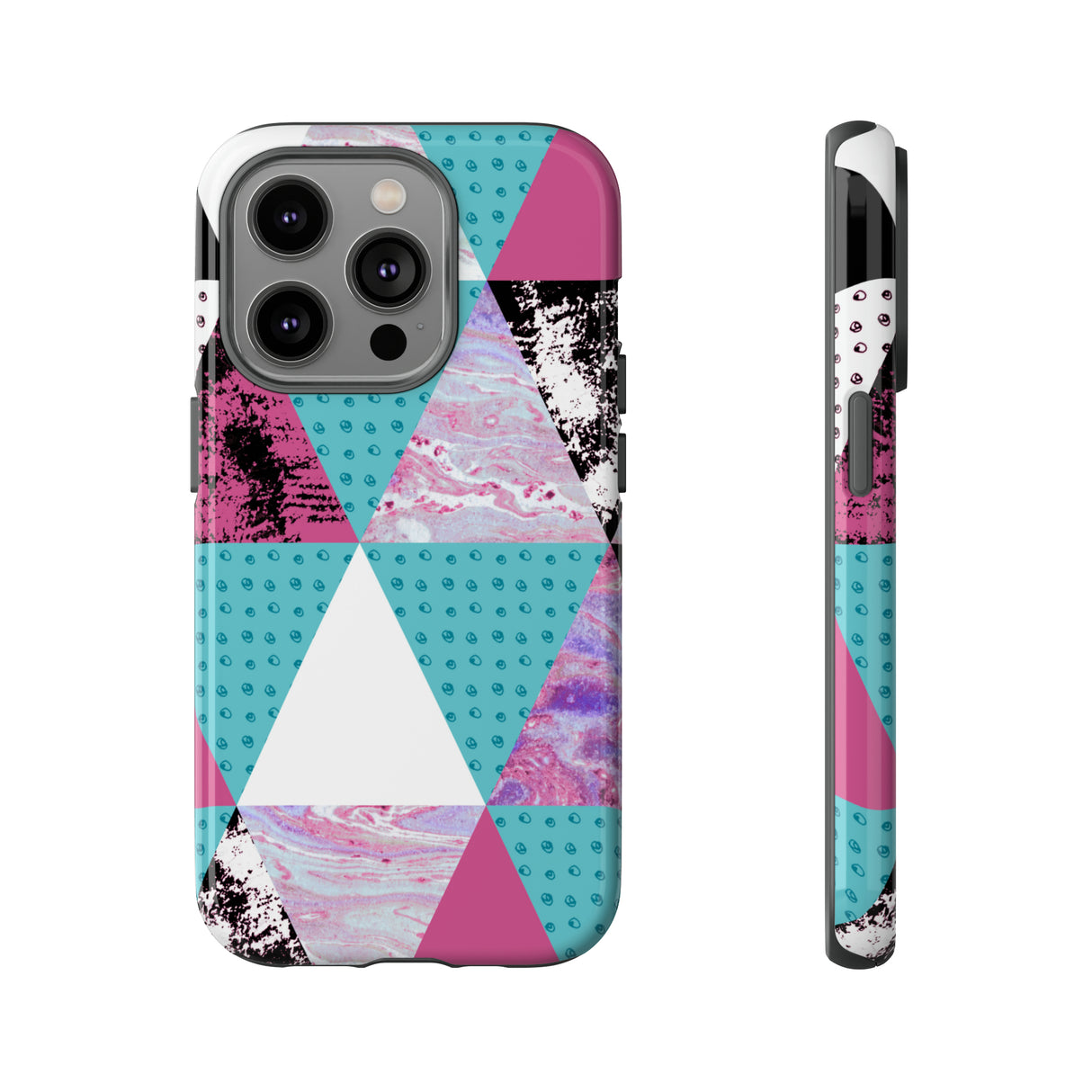 Grunge Triangles - Protective Phone Case