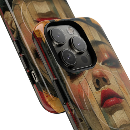 Bold Art Deco Portrait - Tough + MagSafe® iPhone 14 Phone Case