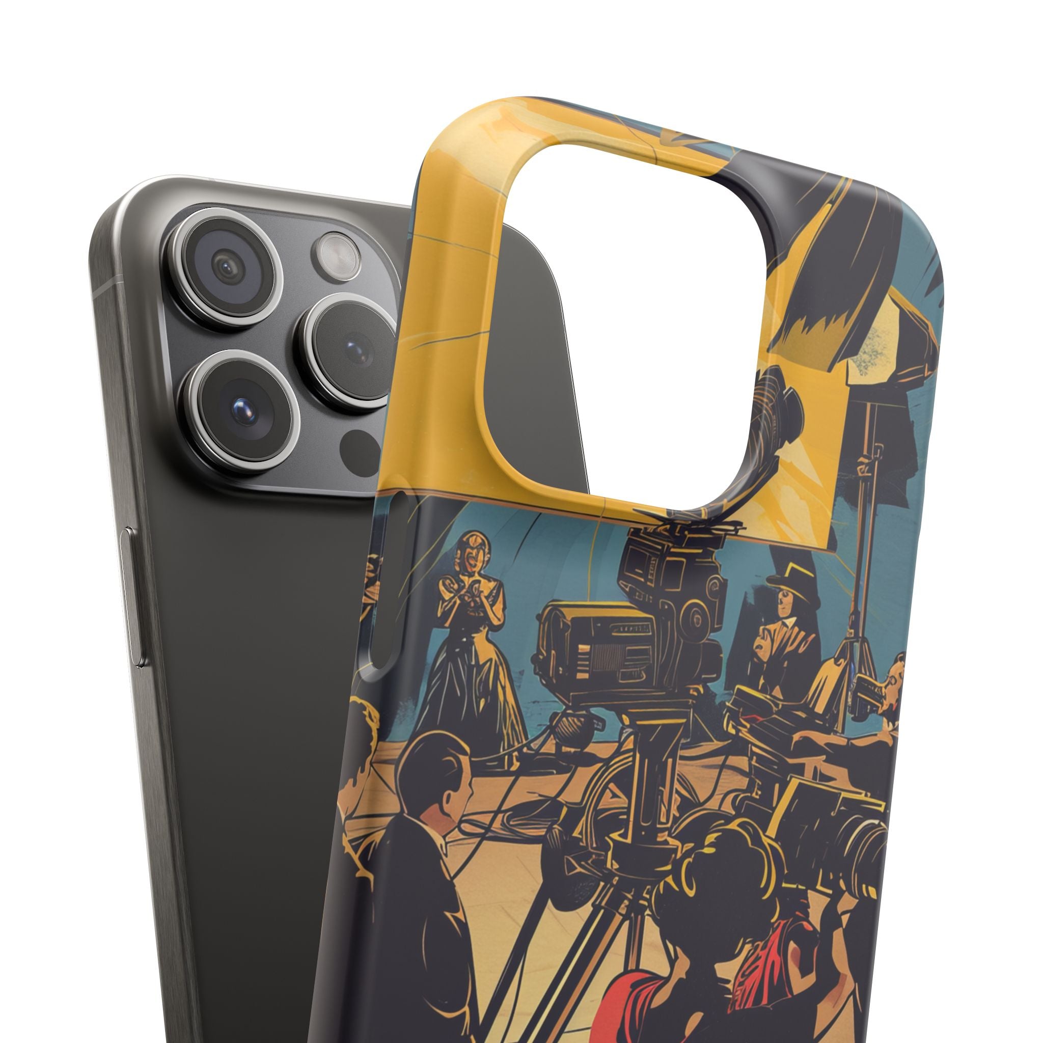 Golden Era Cinematic Spotlight iPhone 15 - Slim Phone Case