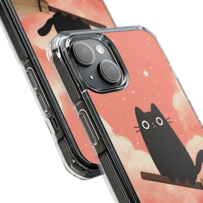 Cat Rides Broom iPhone Case - Impact