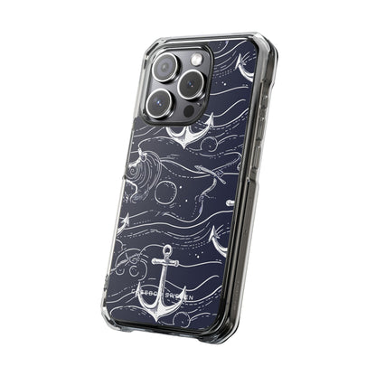 Gradient Anchorflow Waves iPhone 15 - Clear Impact Phone Case