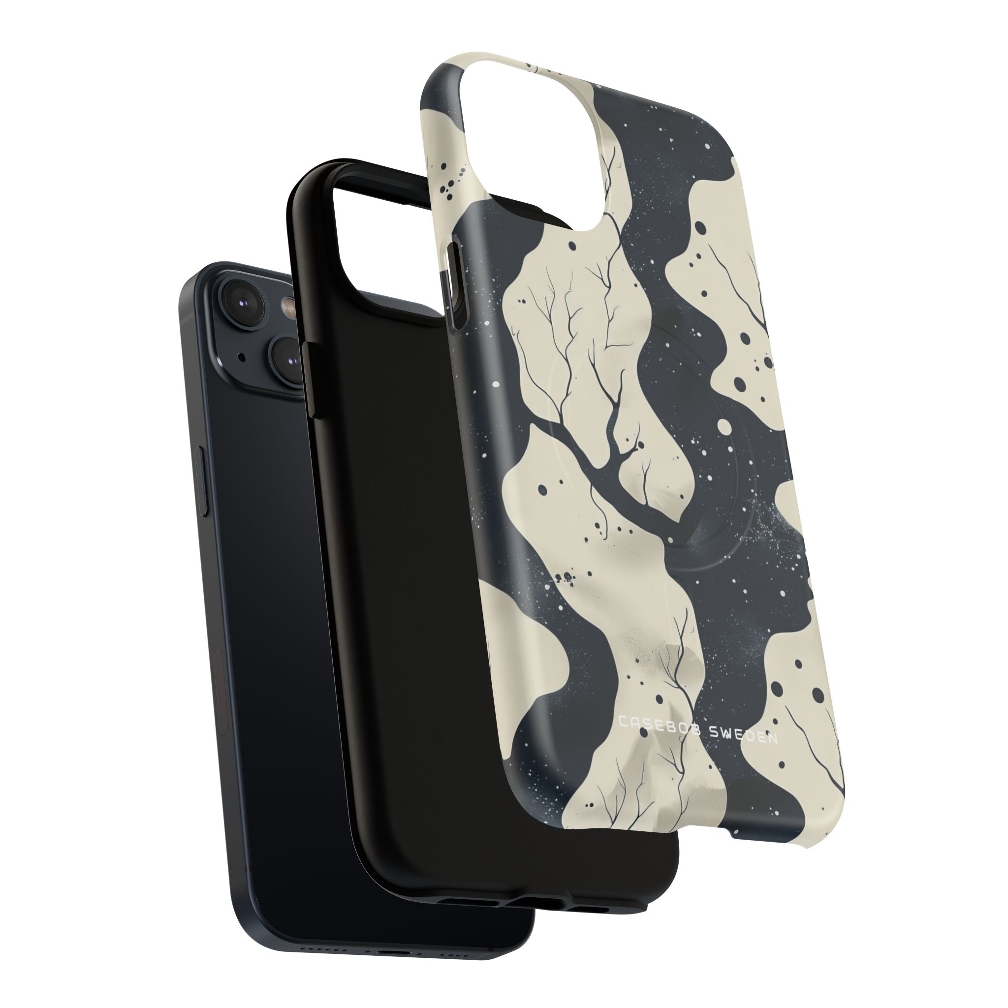 Organic Fluid Silhouettes with Cosmic Depth iPhone 14 | Tough+ Phone Case