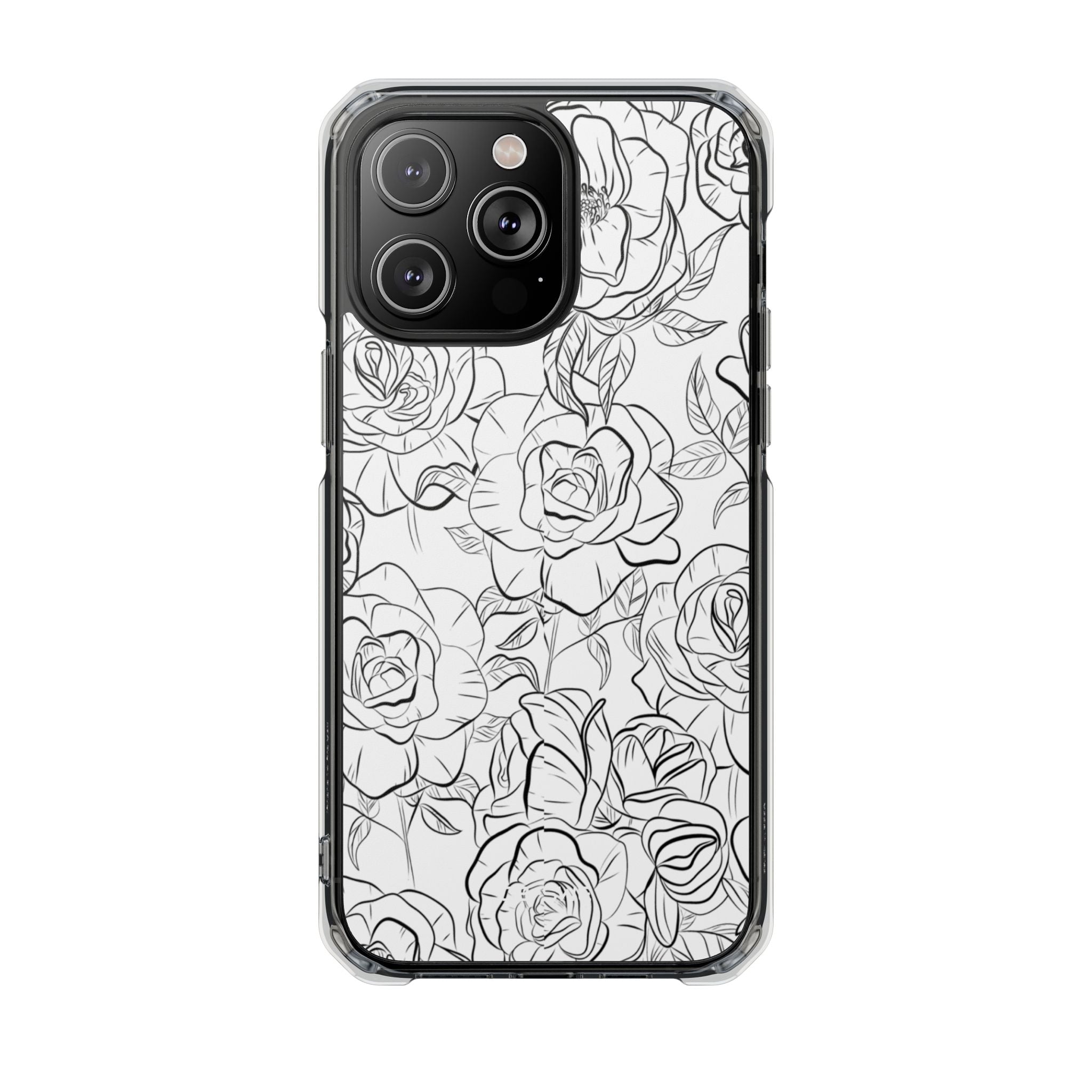 Intricate Rose Sketches iPhone Case - Impact