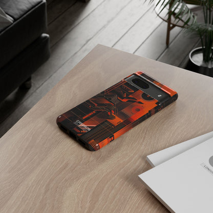 Orange Circuit Dreams Google Pixel 7 – Tough