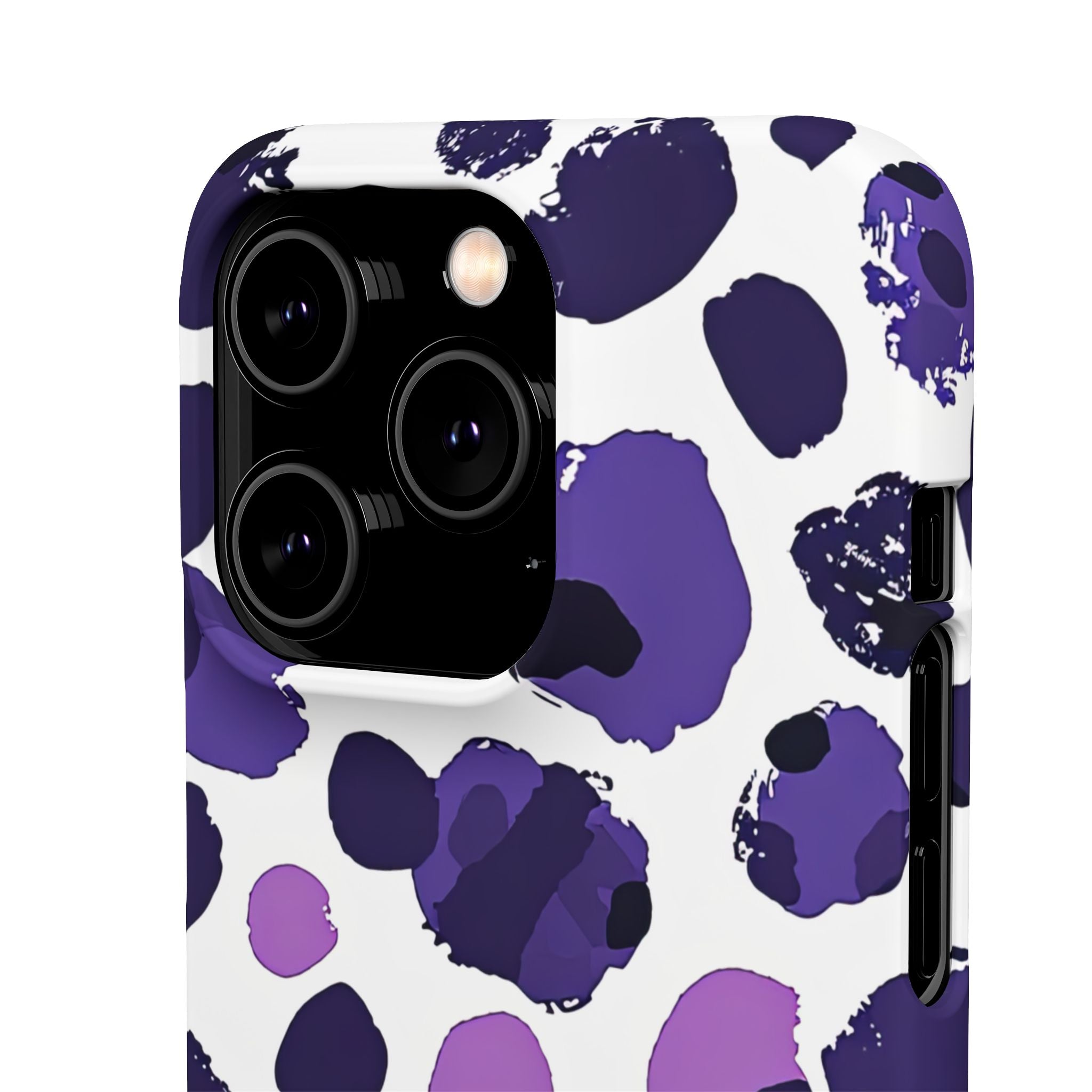 Purple Inkblots iPhone 14 - Slim Phone Case