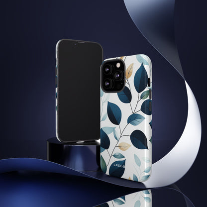 Navy Leaf Veins iPhone 13 Pro Case - Tough