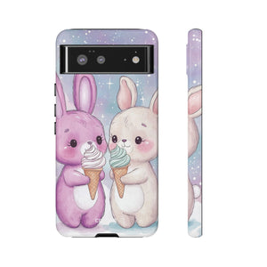Rabbits Enjoy Ice Cream - Google Pixel Case