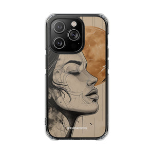 Lunar Introspection - Phone Case for iPhone (Clear Impact - Magnetic)