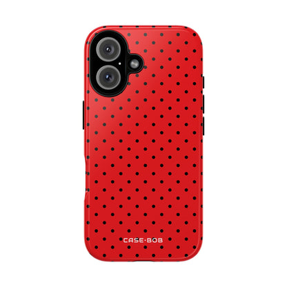 Crimson Dot Matrix iPhone 16 Pro Case - Tough