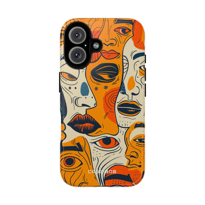 Tangled Faces Sunset iPhone 16 Pro Case - Tough