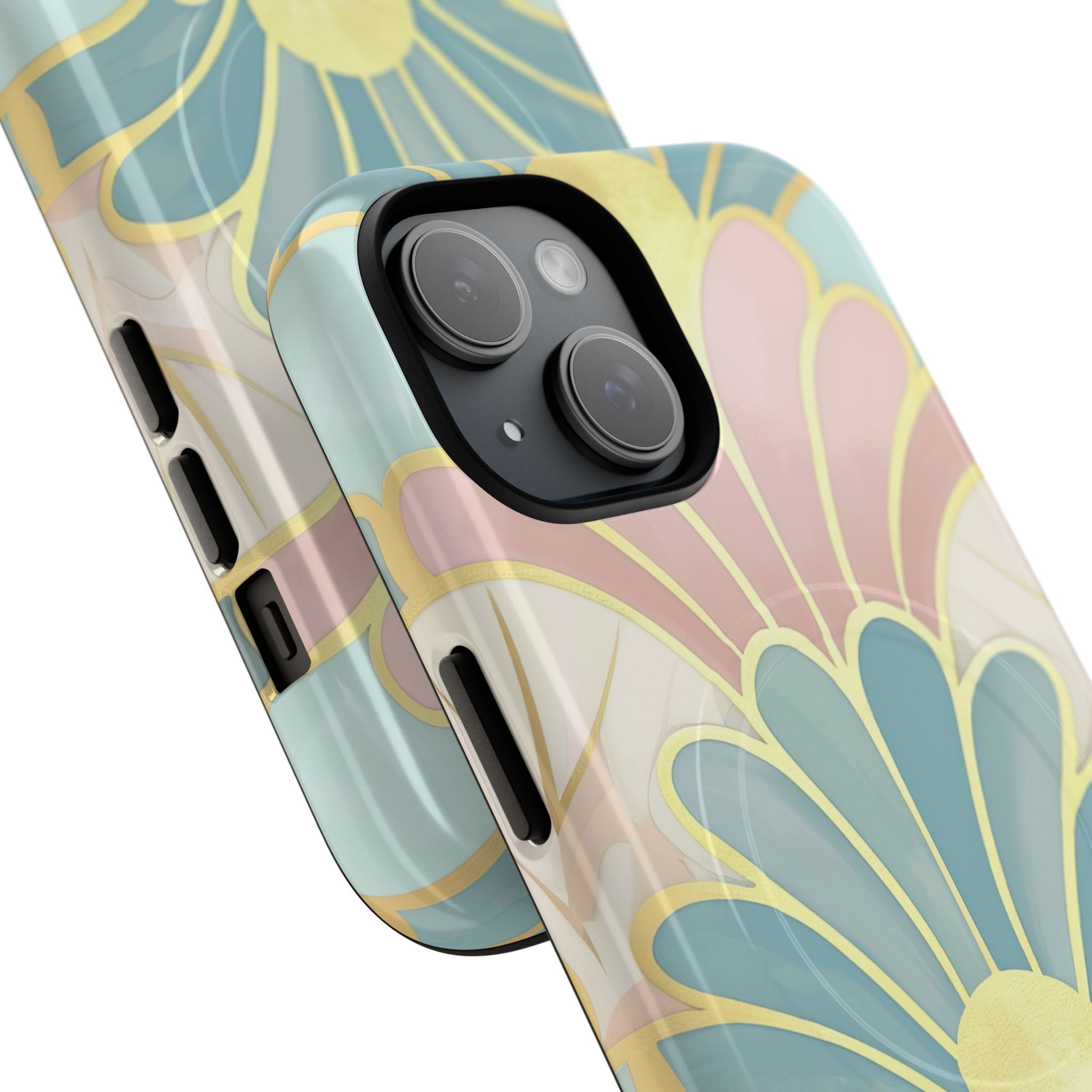 Pastel Deco Elegance - Tough + MagSafe® iPhone 15 Phone Case