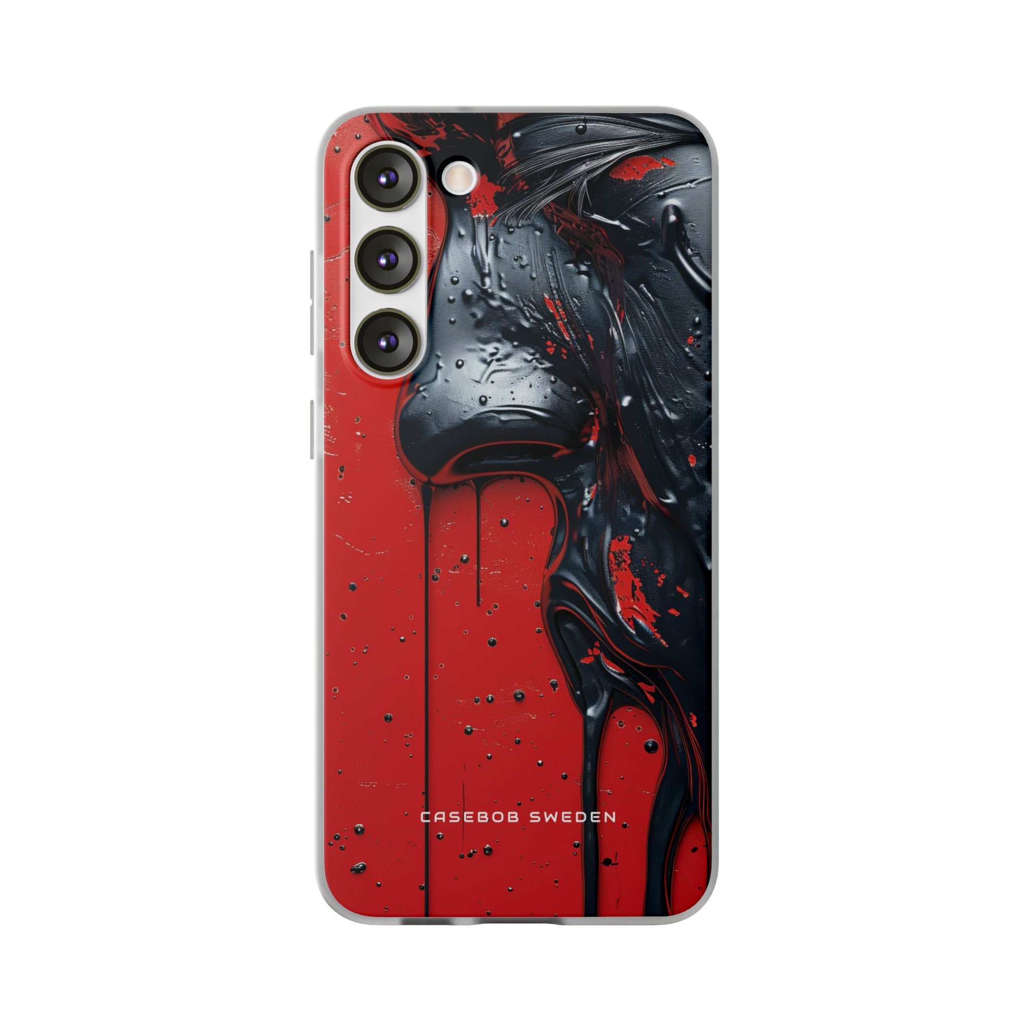 Textured Crimson Bloom Samsung S23 - Flexi Phone Case