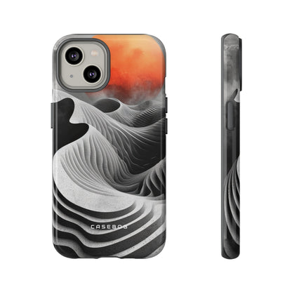 Orange Moon Illusion - Protective Phone Case