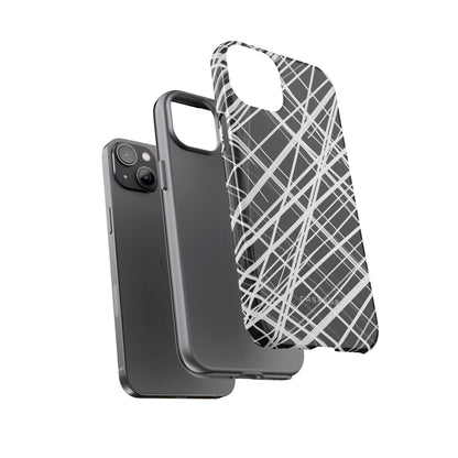 White Line Elegance - Protective Phone Case