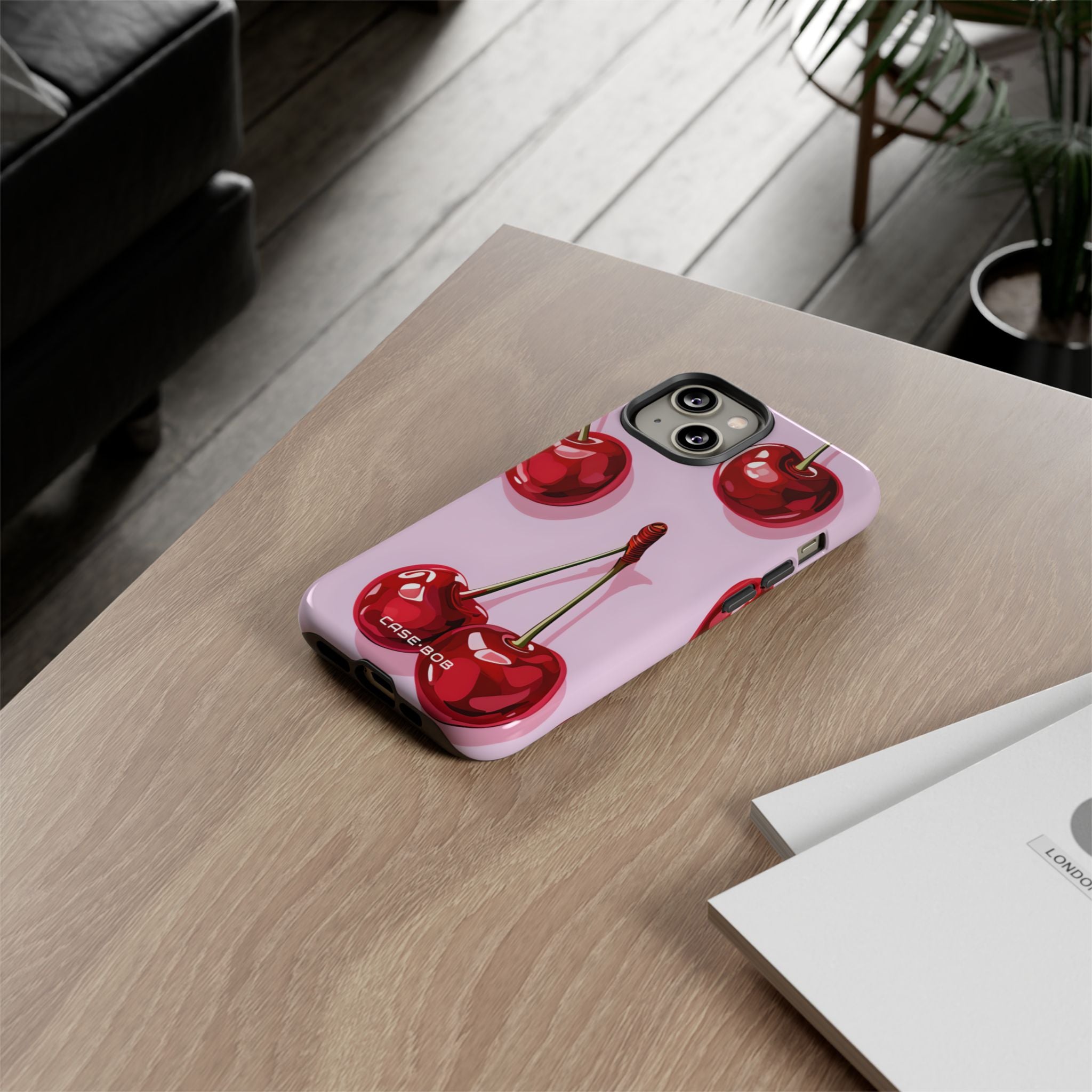 Glossy Cherry Burst iPhone 14 Case - Tough