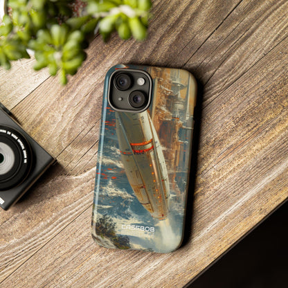 Futuristic Forest Voyage iPhone 15 - Tough