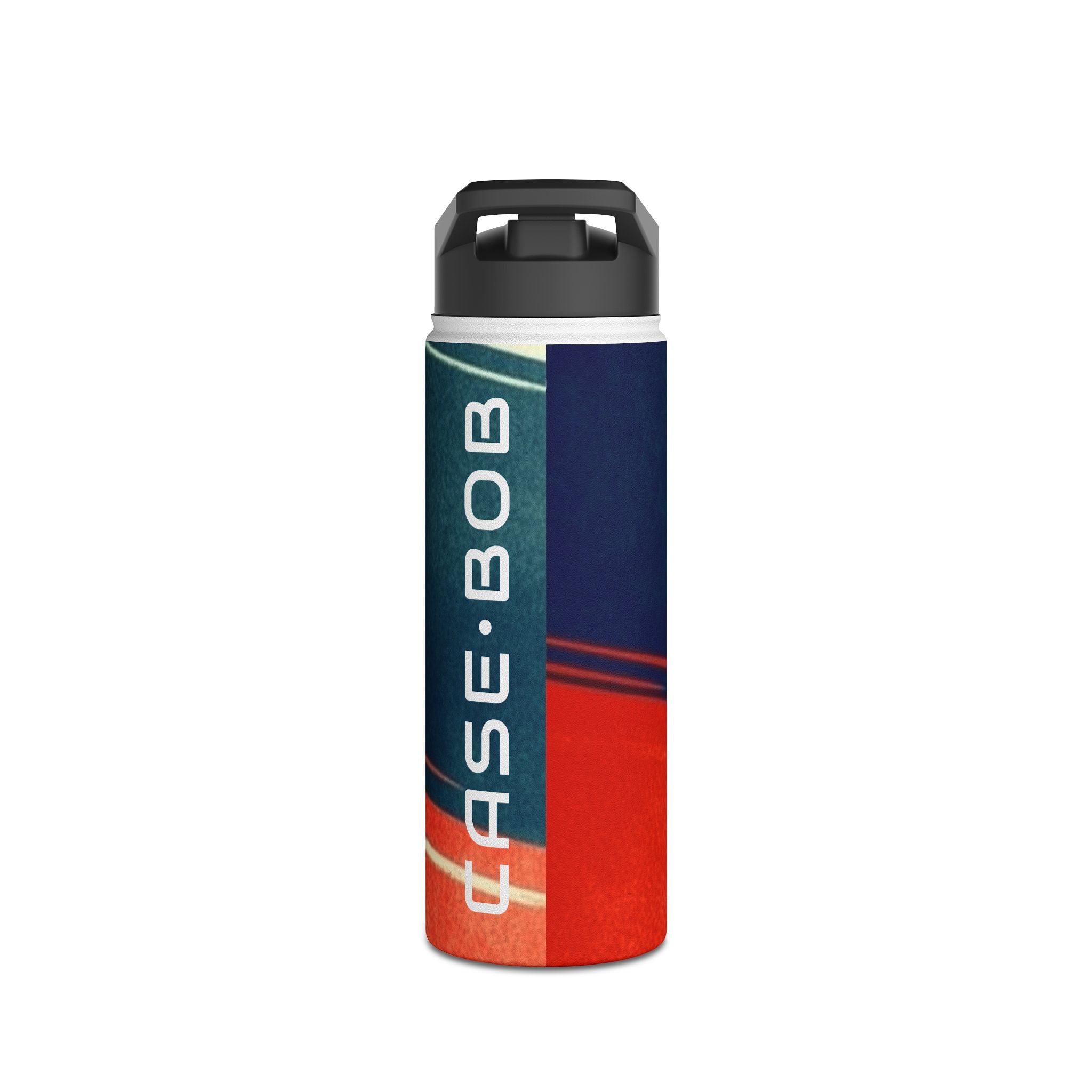 Navy Streak - Stainless Steel Water Bottle