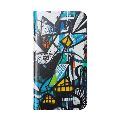Bold Shapes Blue - iPhone 16  Case - Wallet