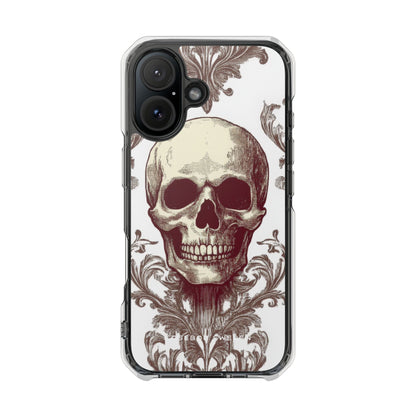 Gothic Skulls and Ornate Foliage iPhone 16 - Clear Impact Phone Case