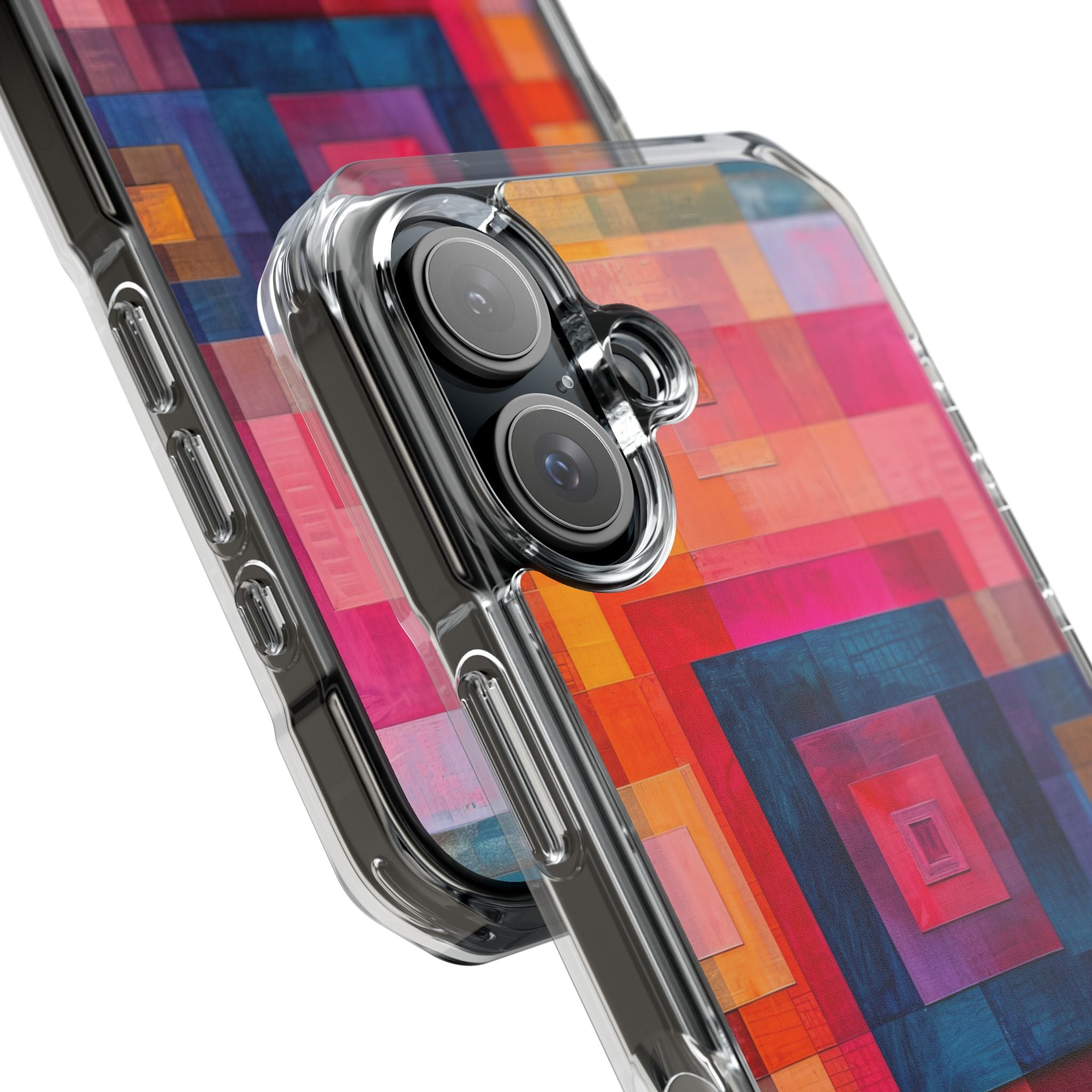 Vibrant Geometry  iPhone 16 - Impact Clear Case MagSafe Compatible