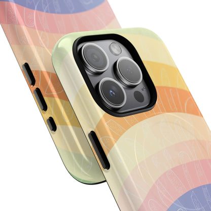 Pastel Rainbow Bands iPhone 15 Pro Case - Tough+