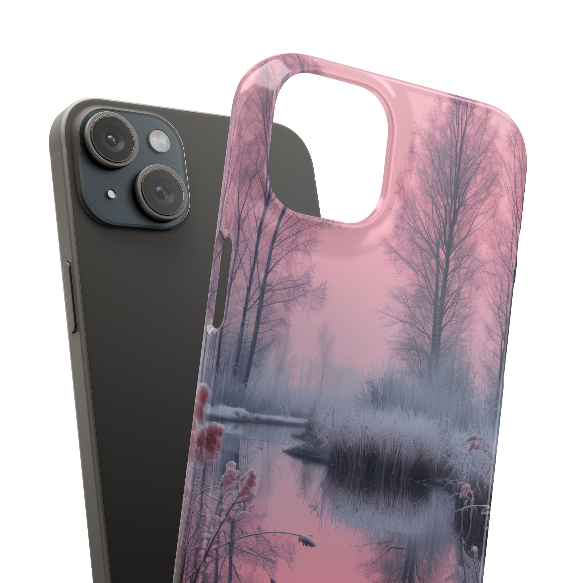 Pink Serenity Case - Slim iPhone 15 Phone Case