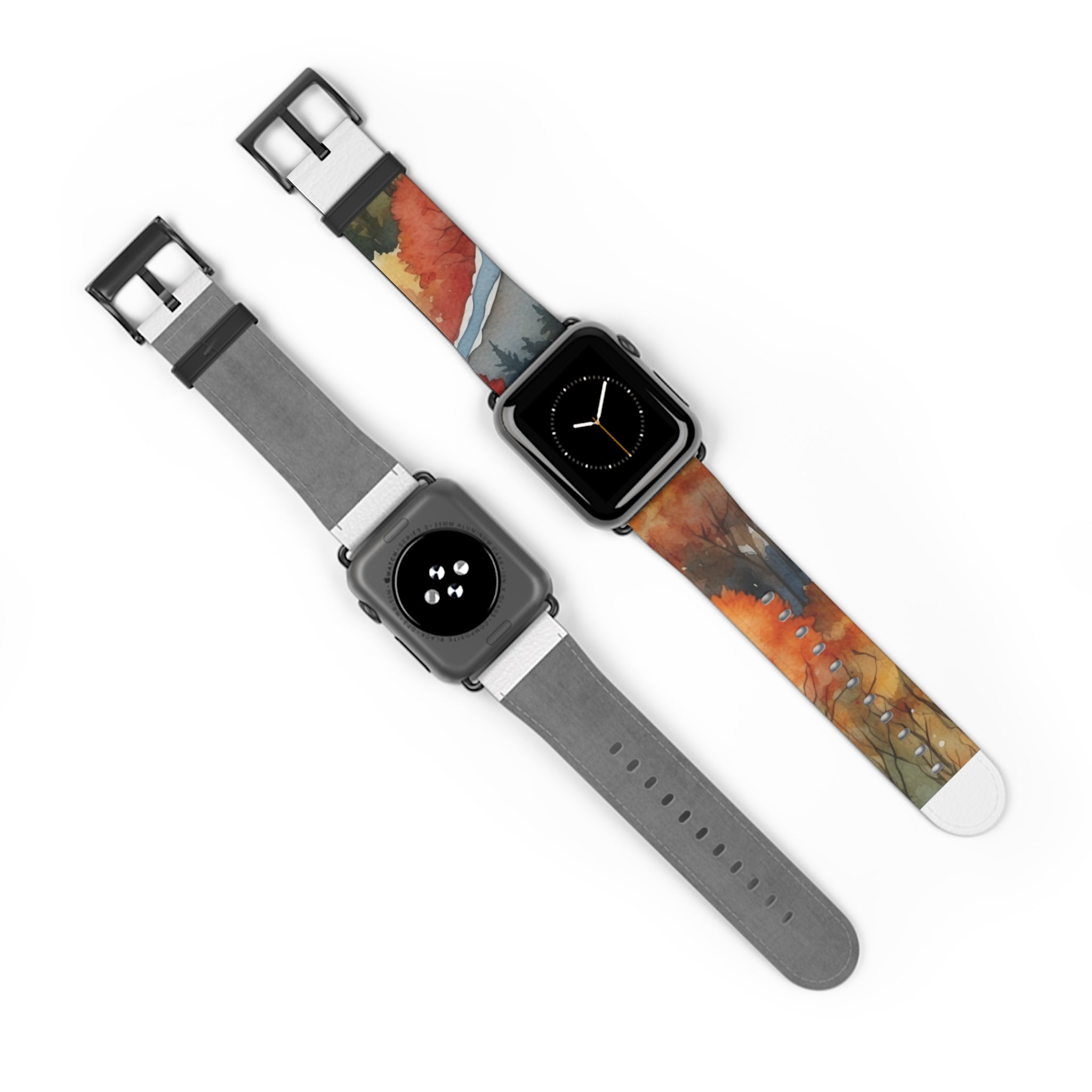 Snowcapped Ember Mountains - Watch Band