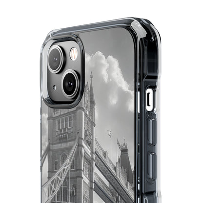 Tower Bridge Monochrome Architecture Study iPhone 14 - Clear Impact Phone Case