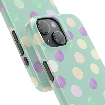 Pastel Polka Dots - Slim iPhone 15 Phone Case