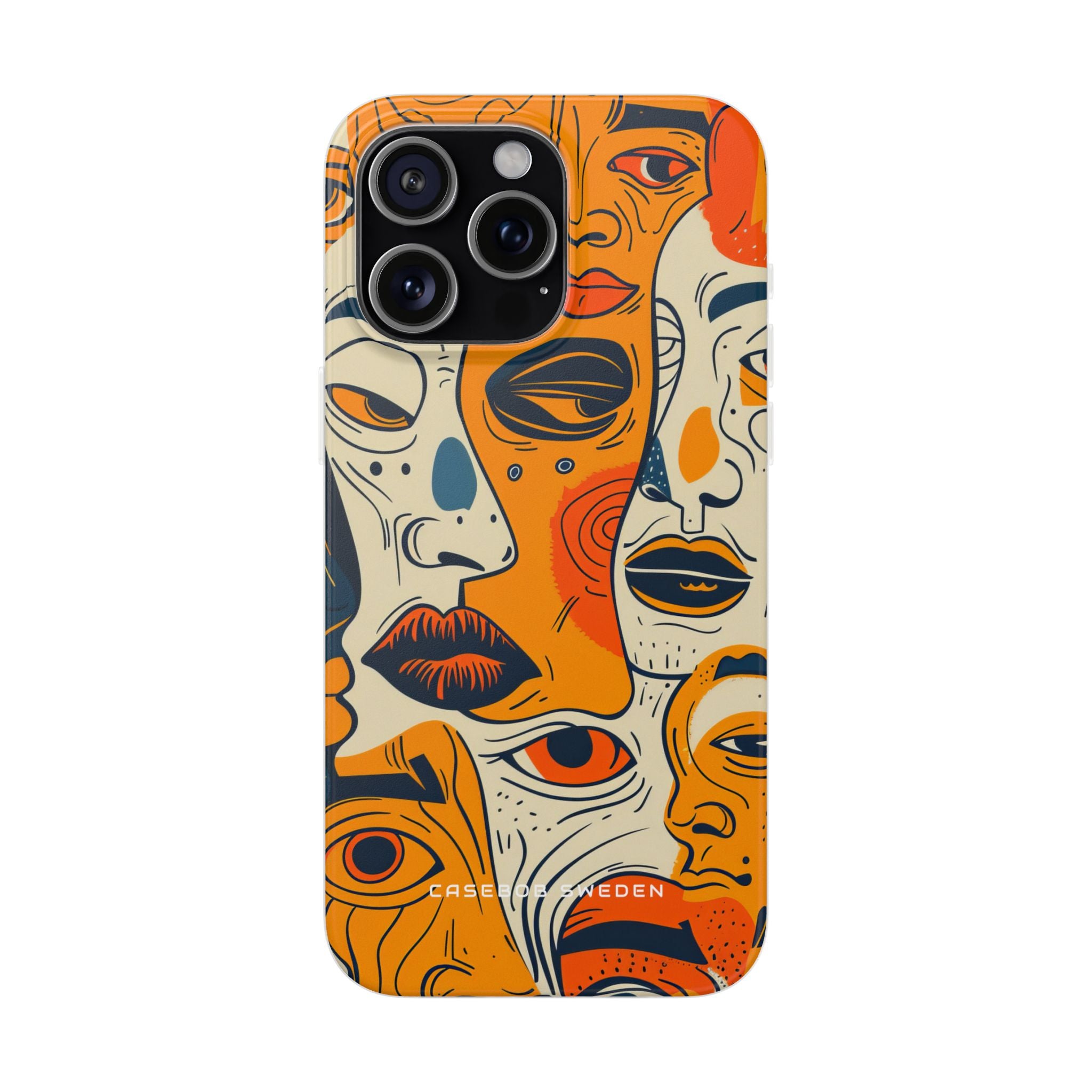 Gradient Face Mosaic iPhone 15 - Flexi Phone Case