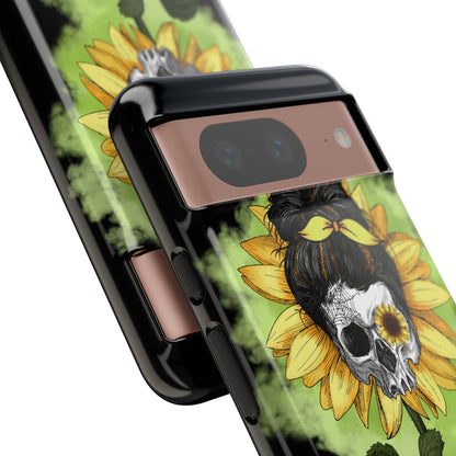 Sunflower Skull Google Pixel 8 Case - Tough