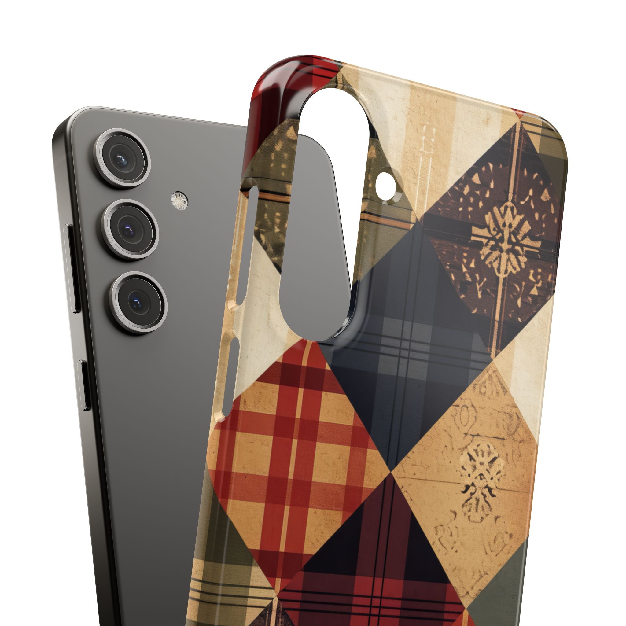 Rustic Geometric Patchwork Harmony Samsung S24 - Slim Phone Case